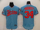 Twins 34 Kirby Puckett Blue Nike 60th Season Flexbase Jersey,baseball caps,new era cap wholesale,wholesale hats